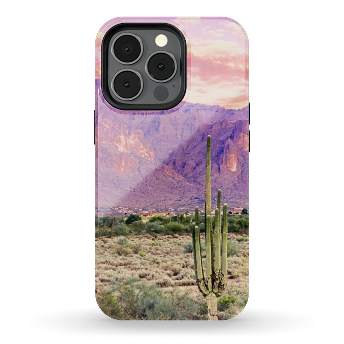 iPhone 13 pro StrongFit Cactus Sunset by Uma Prabhakar Gokhale
