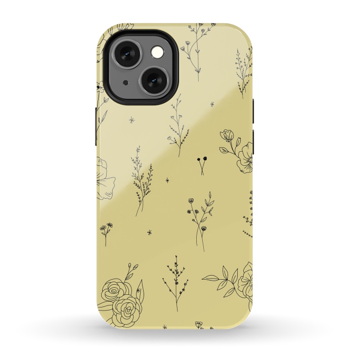iPhone 13 mini StrongFit Flowers & Wildflowers by Anis Illustration