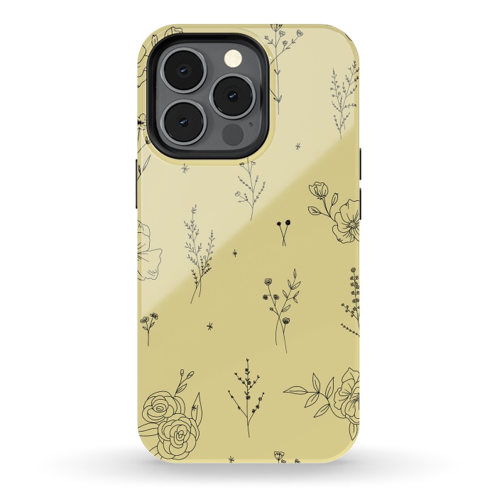 iPhone 13 pro StrongFit Flowers & Wildflowers by Anis Illustration