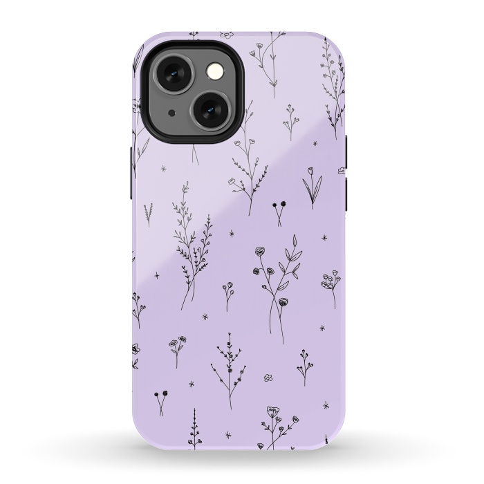 iPhone 13 mini StrongFit Magic Wildflowers by Anis Illustration