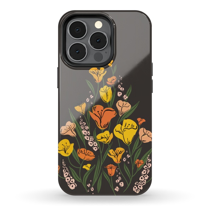 iPhone 13 pro StrongFit Wild Poppies by Melissa Lee
