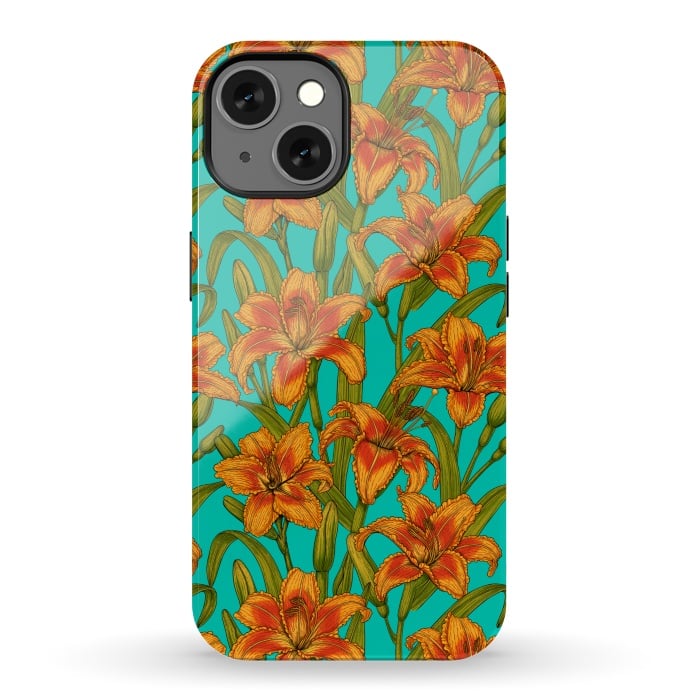 iPhone 13 StrongFit Tawny daylily flowers  by Katerina Kirilova