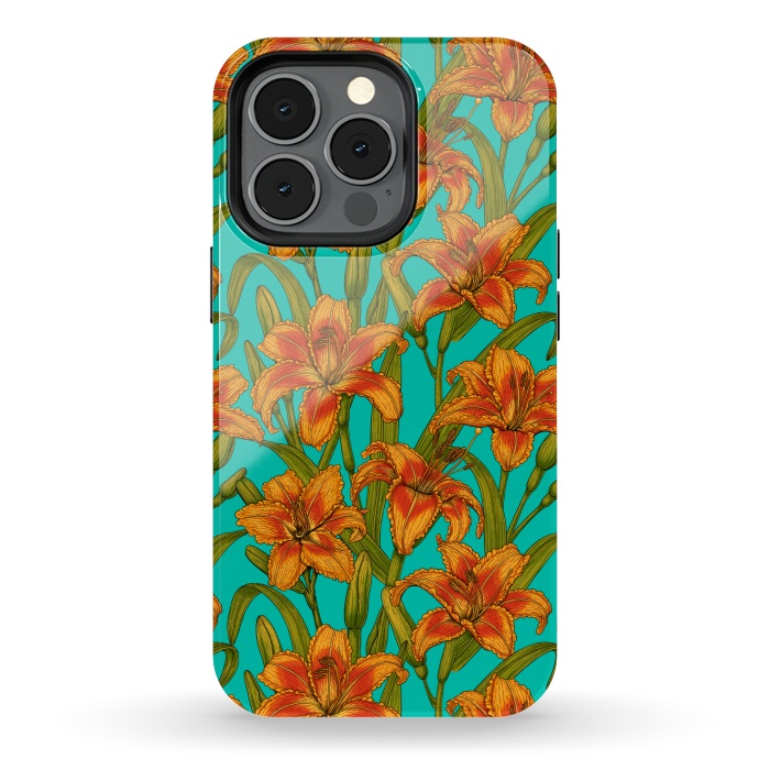 iPhone 13 pro StrongFit Tawny daylily flowers  by Katerina Kirilova