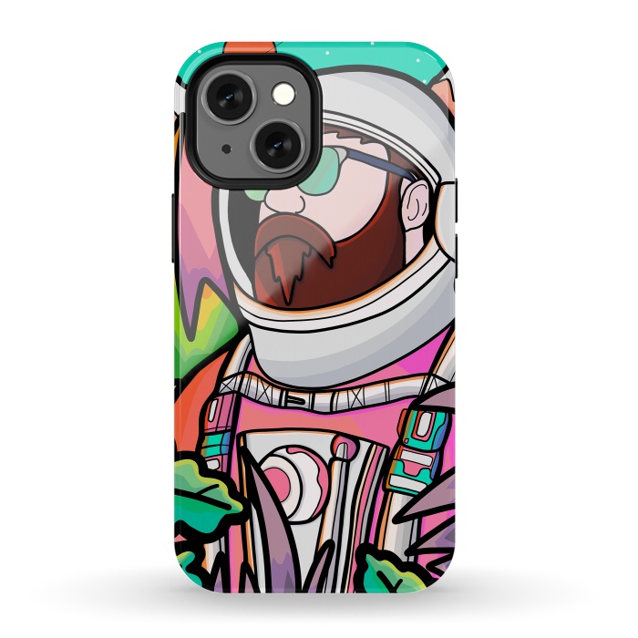 iPhone 13 mini StrongFit Pastel astronaut by Steve Wade (Swade)