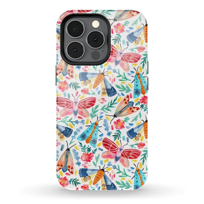 iPhone 13 pro StrongFit Moth Confetti by Tangerine-Tane