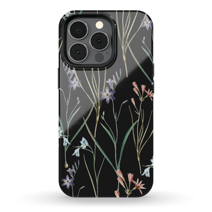 iPhone 13 pro StrongFit Dainty Floral Darkness by Zala Farah