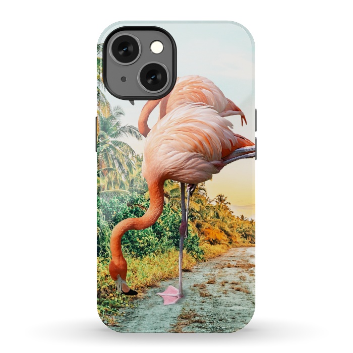 iPhone 13 StrongFit Flamingo Vacay by Uma Prabhakar Gokhale