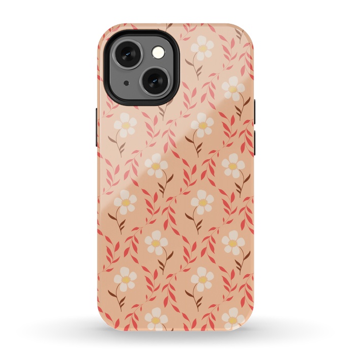 iPhone 13 mini StrongFit Effloresce - Peach by Melissa Lee