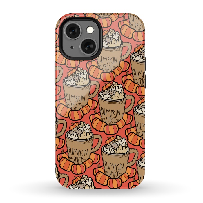 iPhone 13 mini StrongFit Pattern pumpkin spice by Steve Wade (Swade)