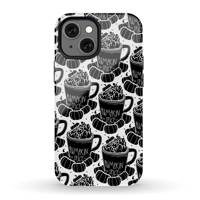 iPhone 13 mini StrongFit Black pumpkin spice coffee by Steve Wade (Swade)