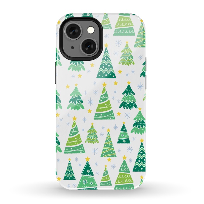 iPhone 13 mini StrongFit CHRISTMAS TREE PATTERN by MALLIKA