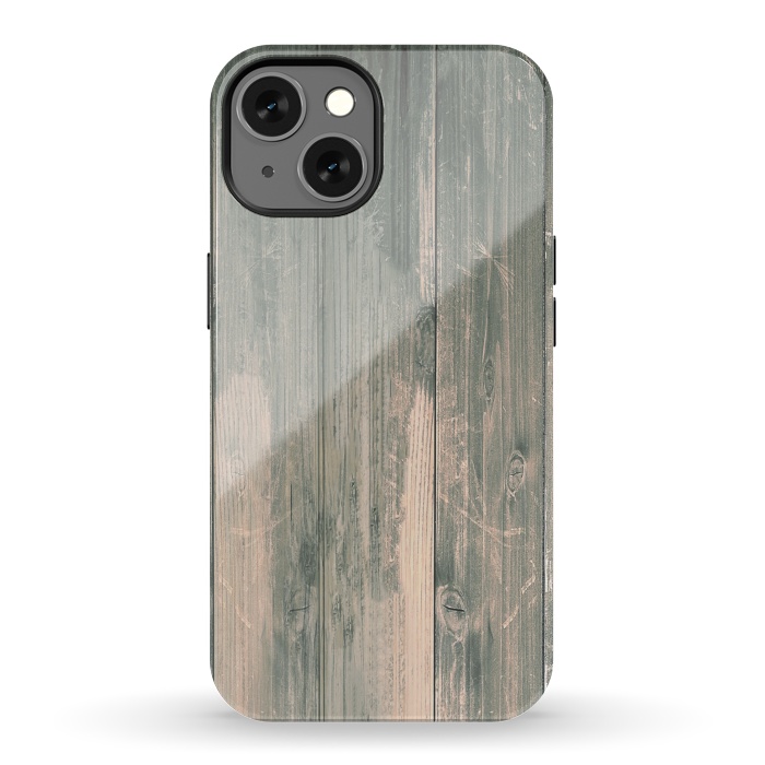 iPhone 13 StrongFit grey wood by haroulita