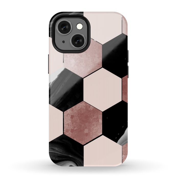 iPhone 13 mini StrongFit geometrical marble by haroulita
