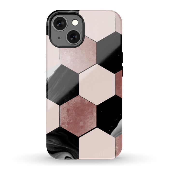 iPhone 13 StrongFit geometrical marble by haroulita