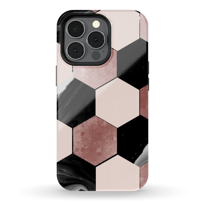 iPhone 13 pro StrongFit geometrical marble by haroulita