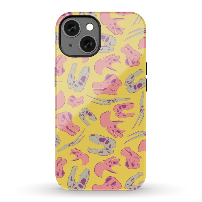 iPhone 13 StrongFit Skull Roll - Yellow by Melissa Lee