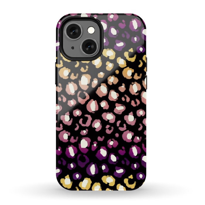 iPhone 13 mini StrongFit Gradient graphic leopard print by Oana 