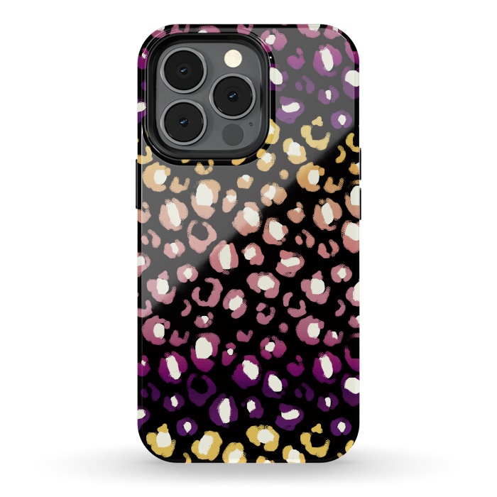 iPhone 13 pro StrongFit Gradient graphic leopard print by Oana 