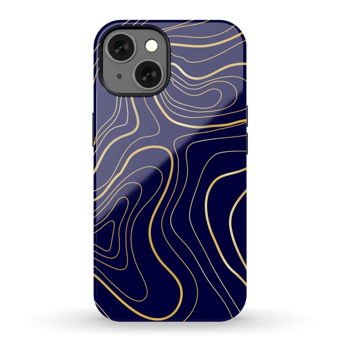 iPhone 13 StrongFit golden abstract lines by MALLIKA