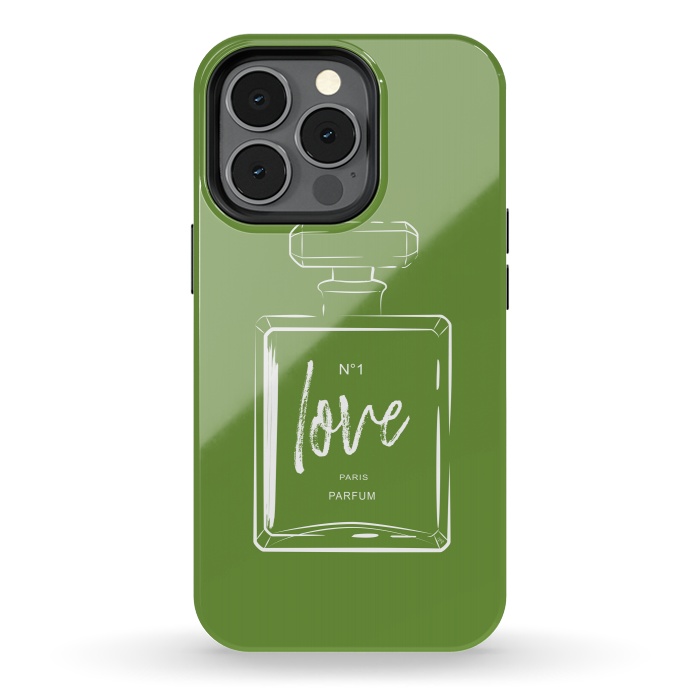 iPhone 13 pro StrongFit Green Love by Martina