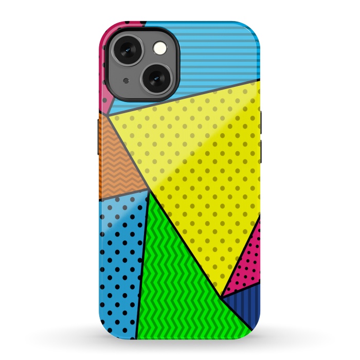 iPhone 13 StrongFit colourful abstract dotted pattern by MALLIKA