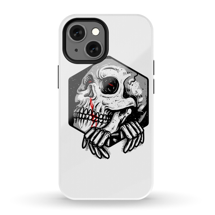 iPhone 13 mini StrongFit Skull Heaxagon by Afif Quilimo