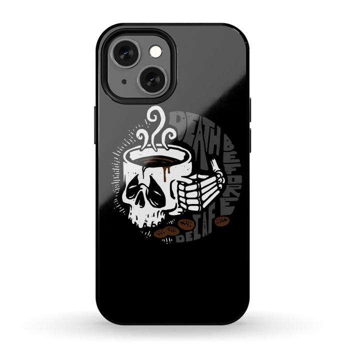 iPhone 13 mini StrongFit Death Before Decaf by Afif Quilimo