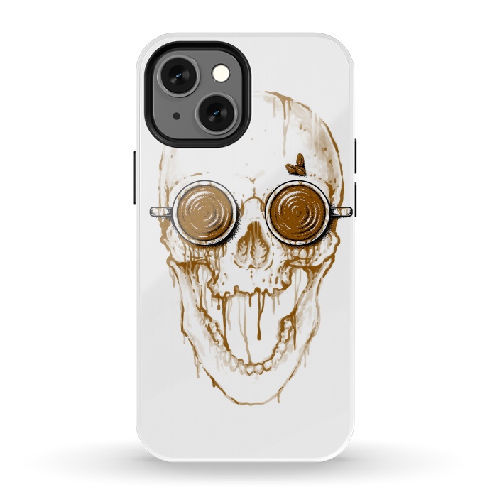iPhone 13 mini StrongFit Skull Coffee by Afif Quilimo