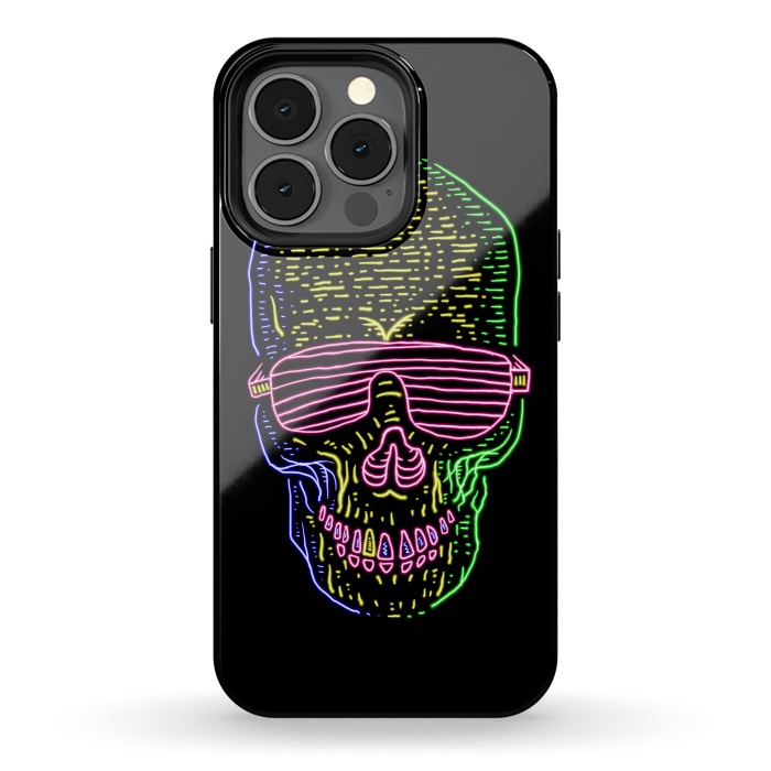 iPhone 13 pro StrongFit Skull Neon 1 by Afif Quilimo