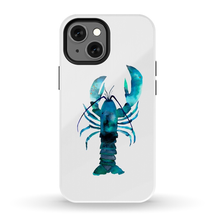 iPhone 13 mini StrongFit Blue Lobster by Amaya Brydon