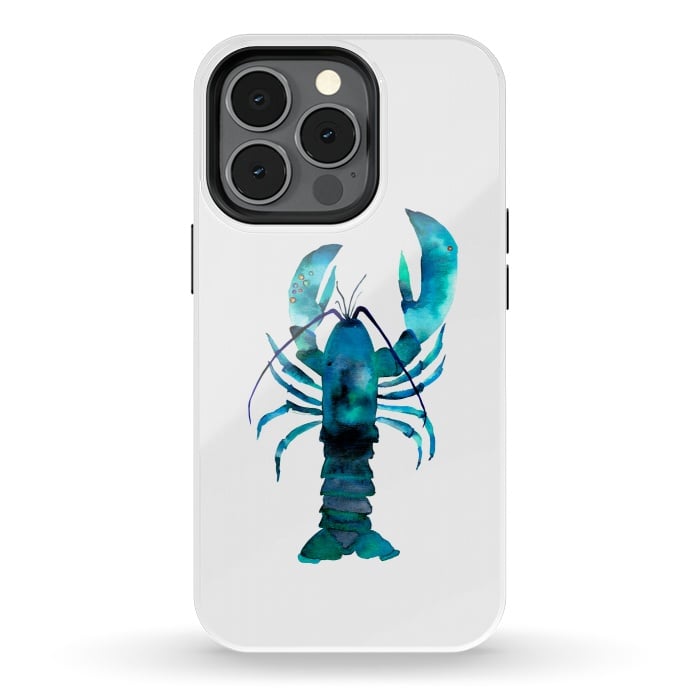 iPhone 13 pro StrongFit Blue Lobster by Amaya Brydon