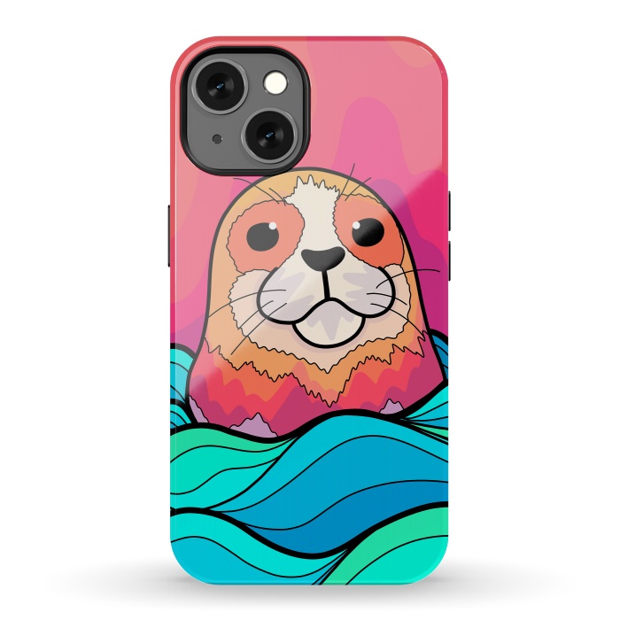 iPhone 13 StrongFit The happy seal by Steve Wade (Swade)