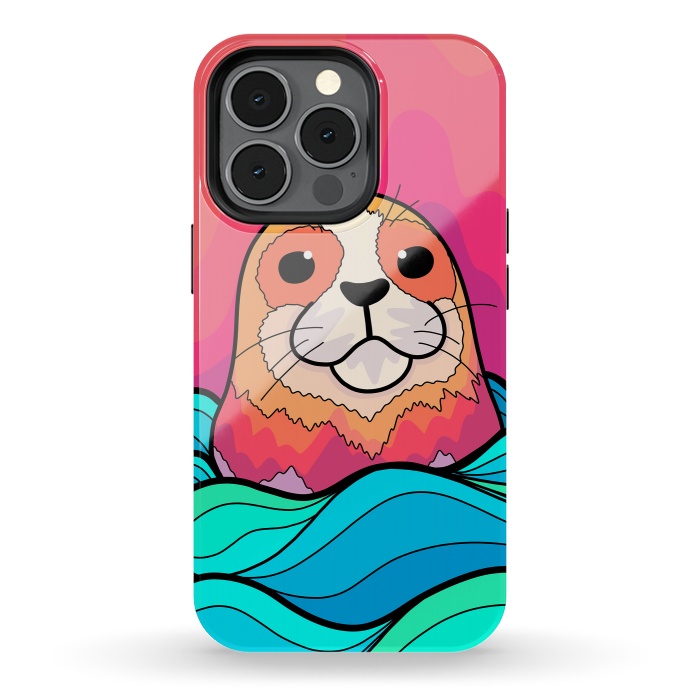 iPhone 13 pro StrongFit The happy seal by Steve Wade (Swade)