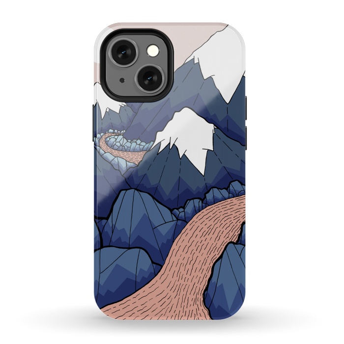 iPhone 13 mini StrongFit The twisting river in the mountains by Steve Wade (Swade)