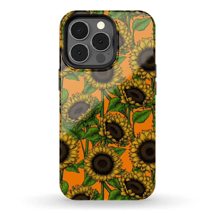 iPhone 13 pro StrongFit Sunflowers by Katerina Kirilova