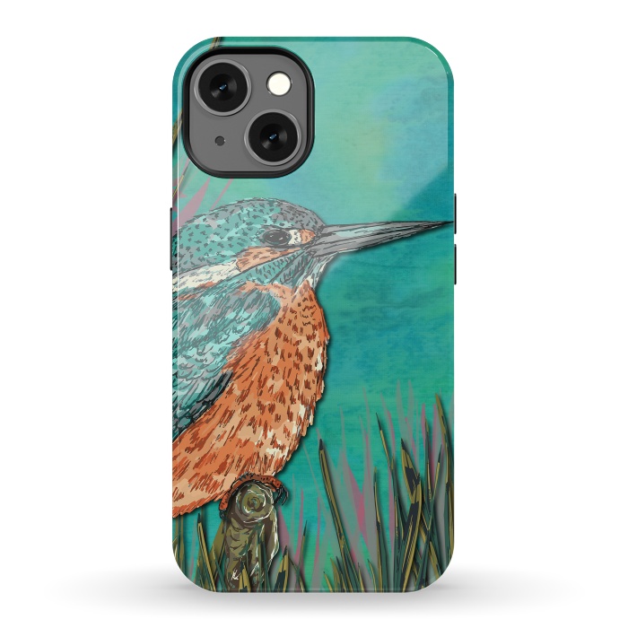 iPhone 13 StrongFit Kingfisher by Lotti Brown