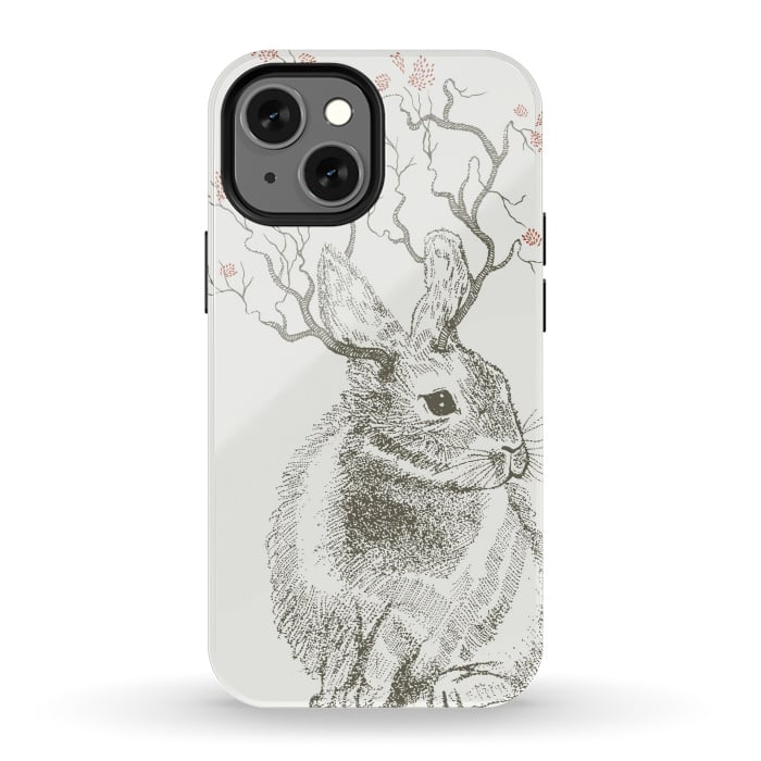 iPhone 13 mini StrongFit Forest Bunny by Rose Halsey