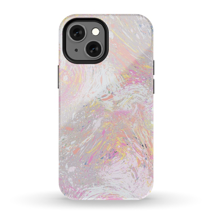iPhone 13 mini StrongFit Dripping Splatter Orange by Ninola Design