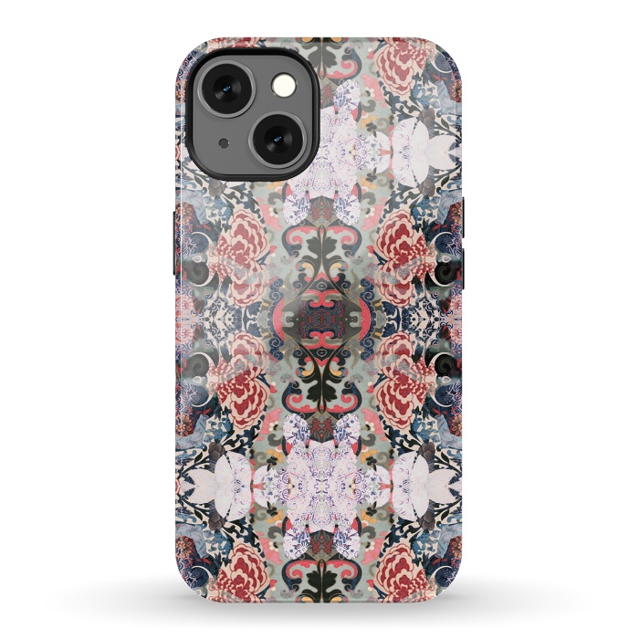 iPhone 13 StrongFit Japanese inspired floral mandala pattern by Oana 