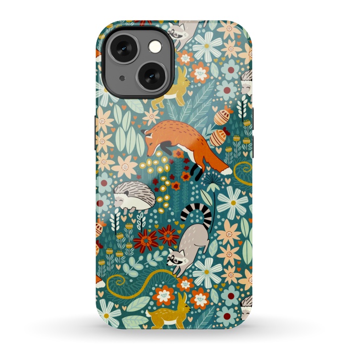 iPhone 13 StrongFit Textured Woodland Pattern  by Tigatiga