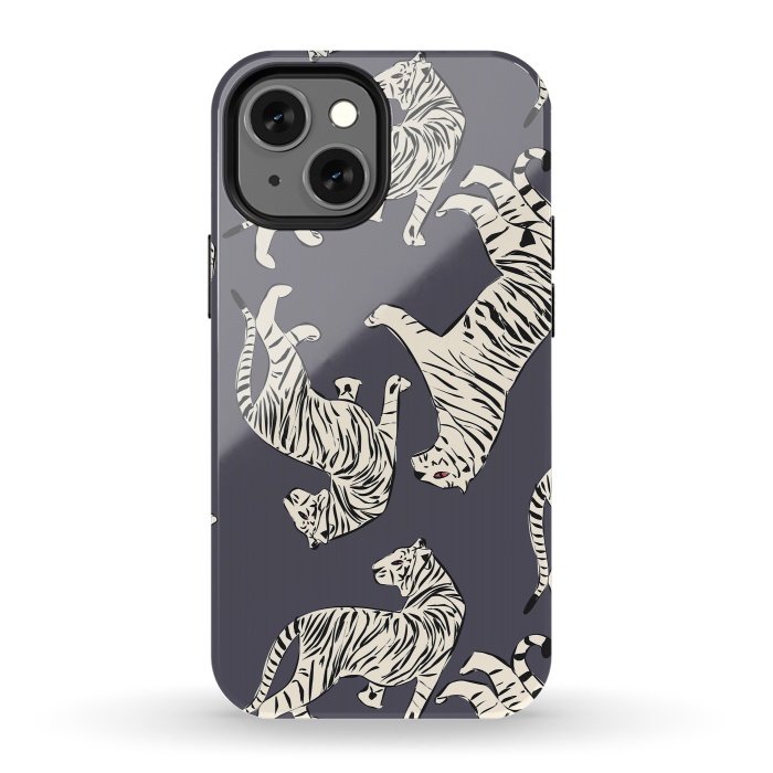 iPhone 13 mini StrongFit Tiger Pattern, dark 002 by Jelena Obradovic