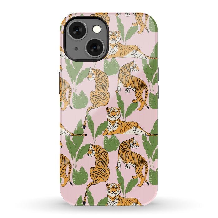 iPhone 13 StrongFit Tiger Pattern, 008 by Jelena Obradovic