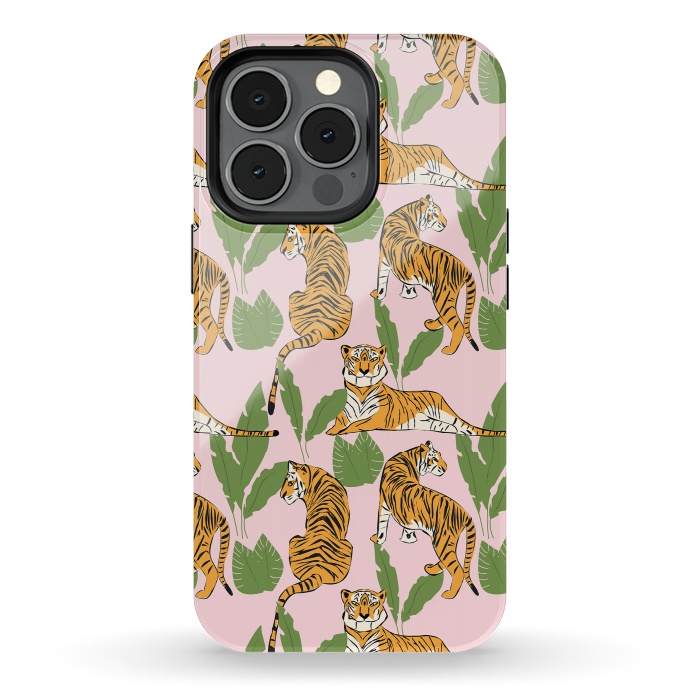 iPhone 13 pro StrongFit Tiger Pattern, 008 by Jelena Obradovic