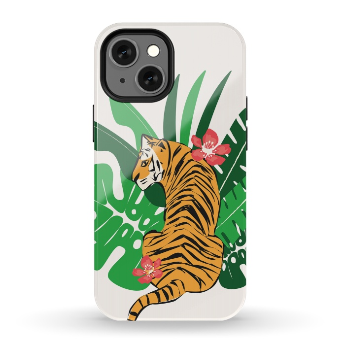 iPhone 13 mini StrongFit Tiger 011 by Jelena Obradovic