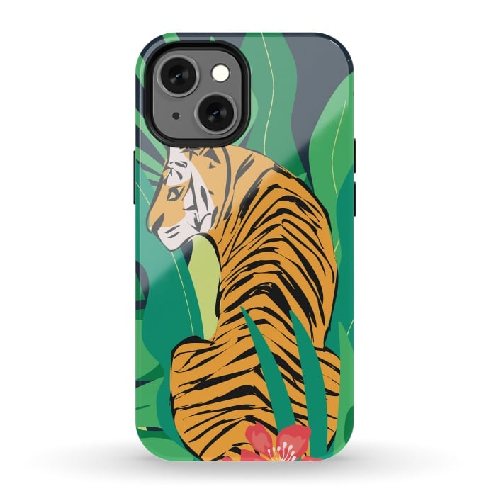 iPhone 13 mini StrongFit Tiger 012 by Jelena Obradovic