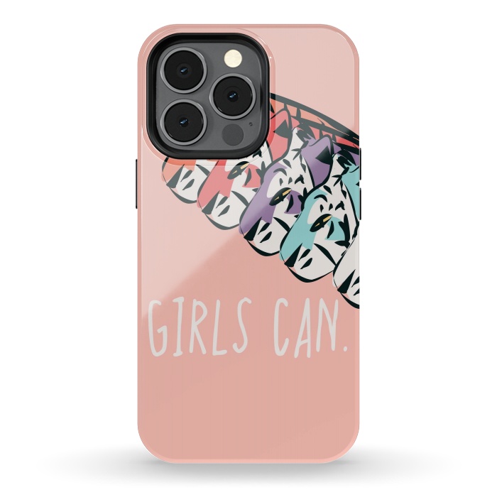 iPhone 13 pro StrongFit Girls can, pink by Jelena Obradovic