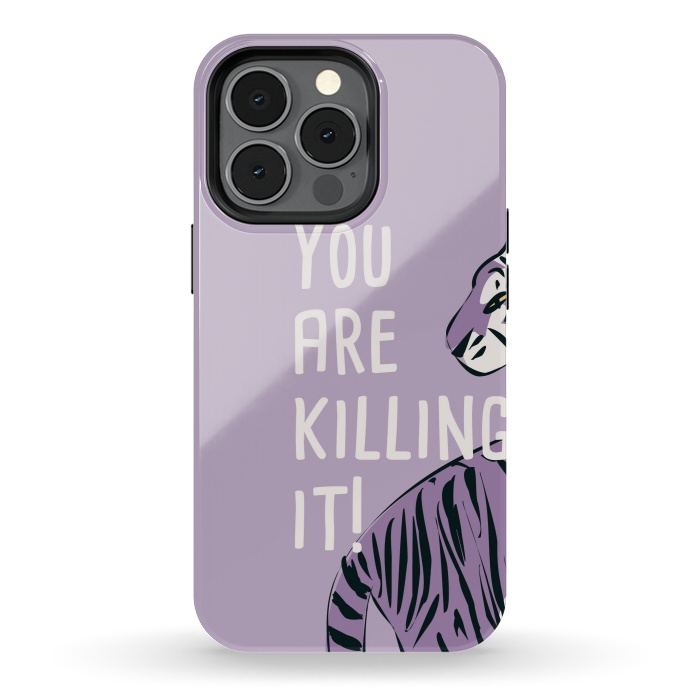 iPhone 13 pro StrongFit You are killing it, purple by Jelena Obradovic