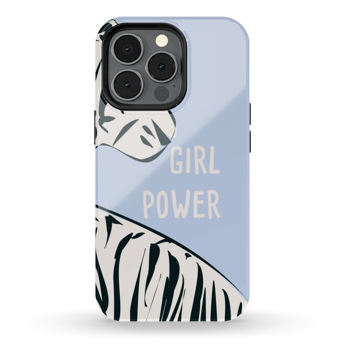 iPhone 13 pro StrongFit Girl Power, blue by Jelena Obradovic