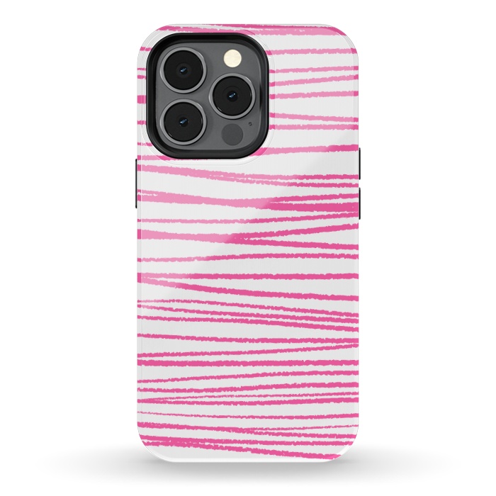 iPhone 13 pro StrongFit Pink Threads by Martina