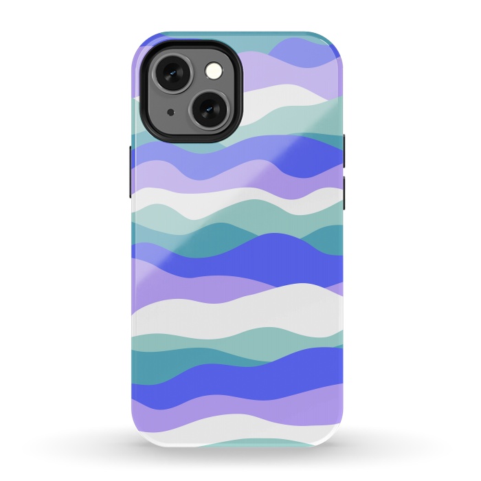 iPhone 13 mini StrongFit Blue waves by Martina